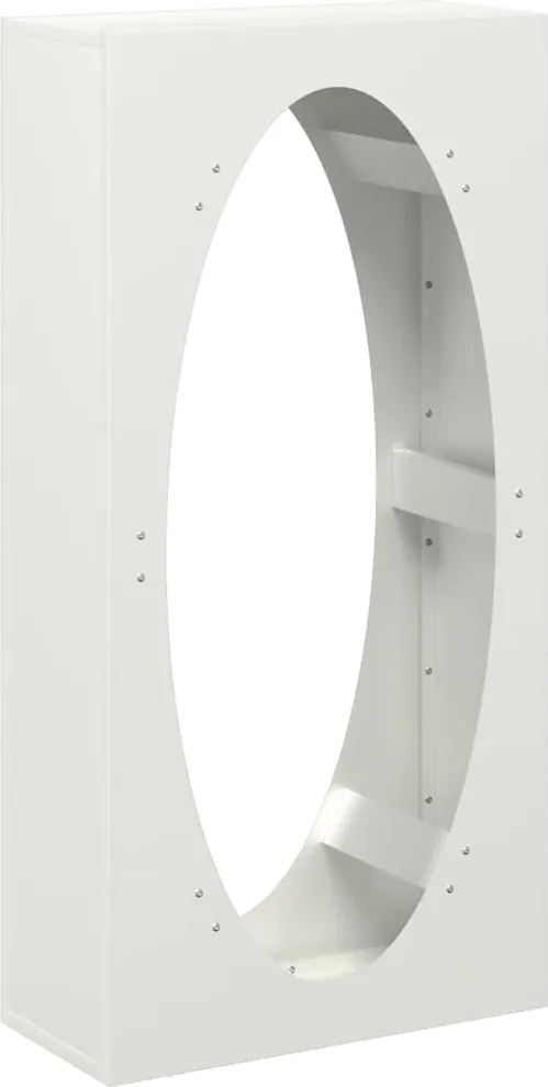 vidaXL fehér hidegen hengerelt acél tűzifatároló 50x23x100 cm