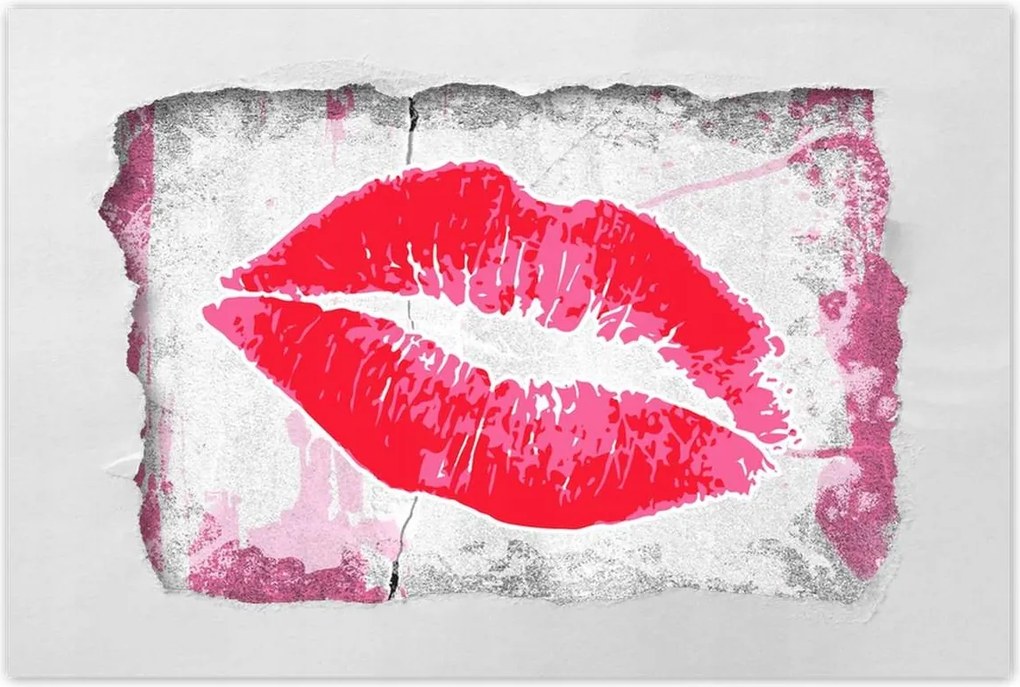 Poszter 60x40 Száj, mint málna Ajkak