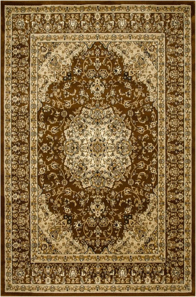 Díszszszőnyeg Nappaliba Sűrű Vastag Gyapjú Krém Bézs Rose 120x170 cm