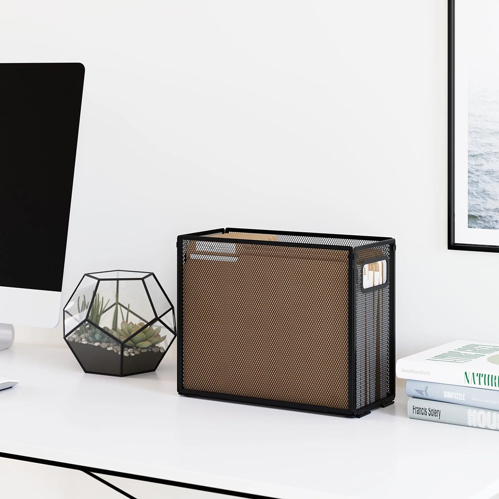 Asztali rendszerező keskeny függőleges fém kosár