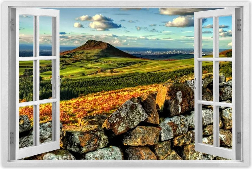 Poszterek 90x60 Tájkép hegyek sziklák égbolt