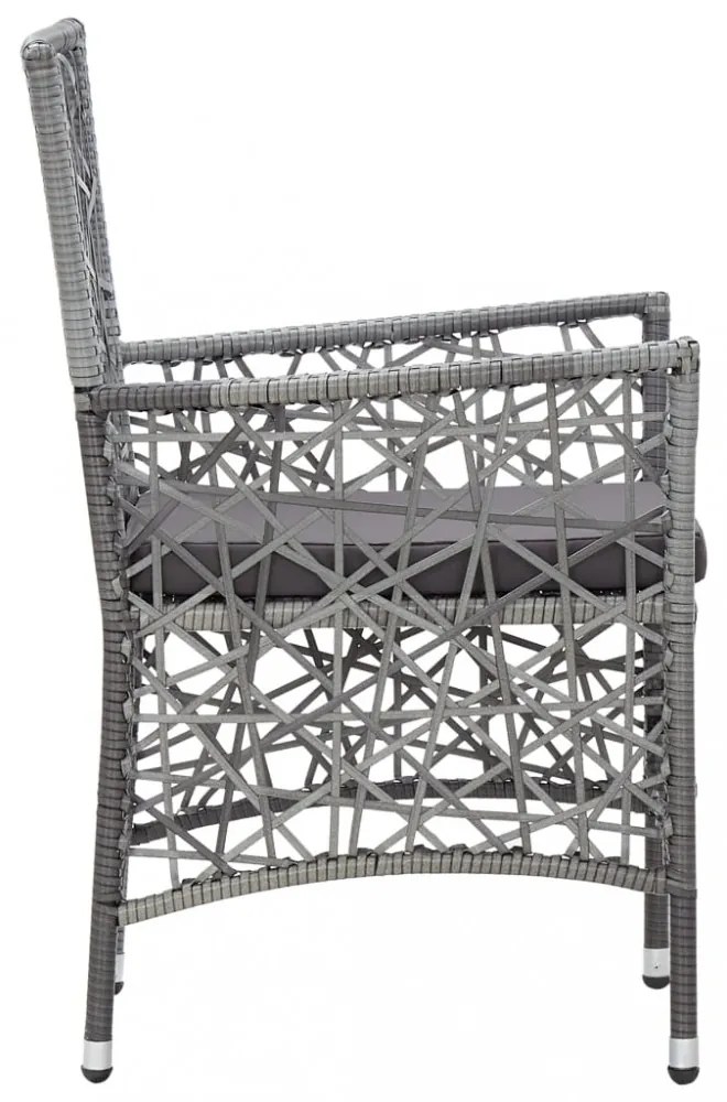 7 részes szürke kültéri polyrattan étkezőgarnitúra