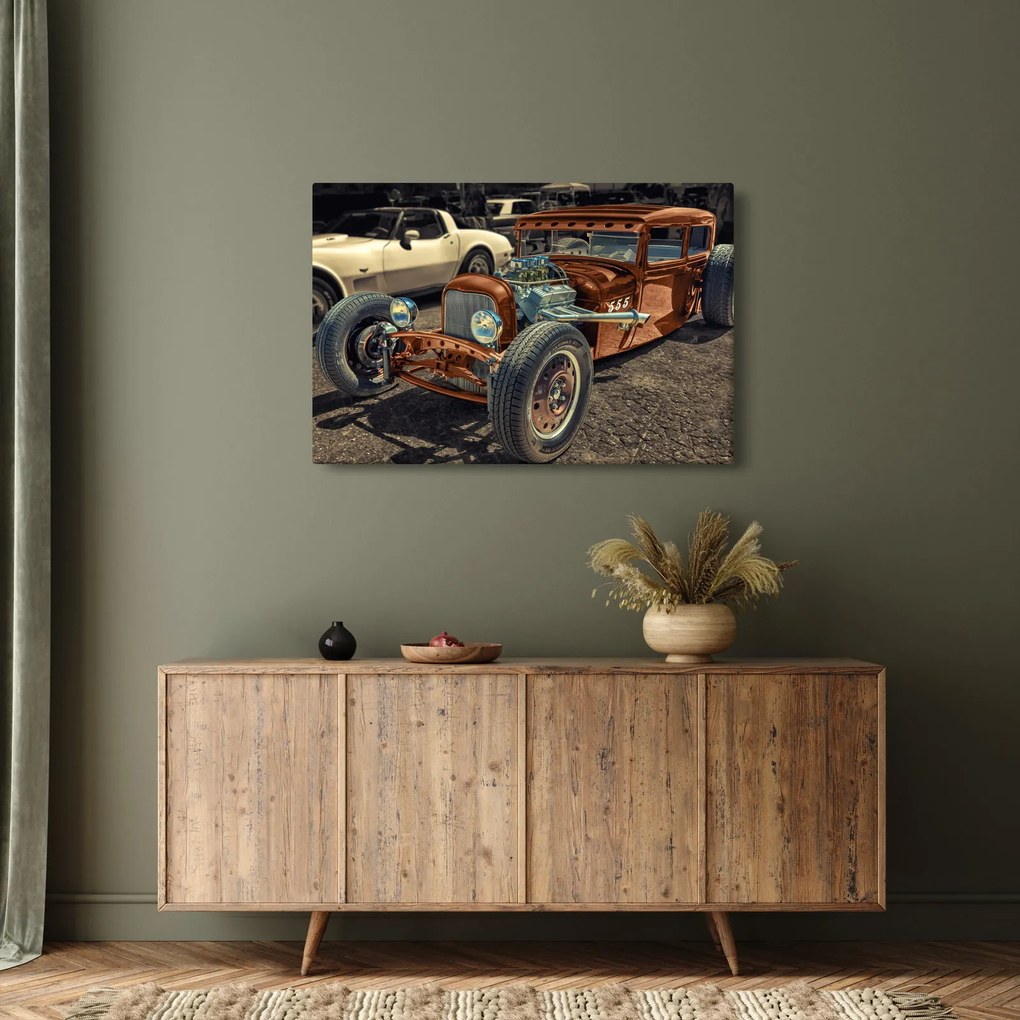 Barna autó képe (90x60 cm)