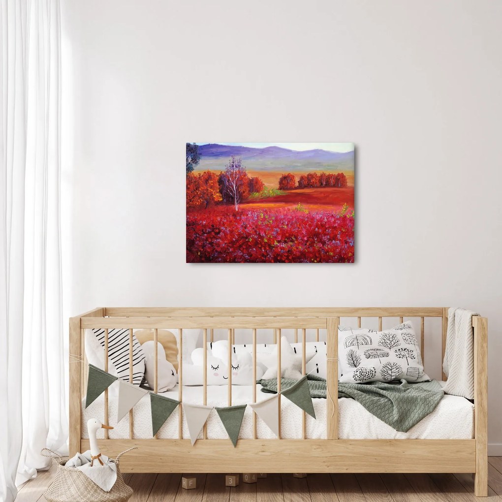 Egy vörös táj képe (70x50 cm)