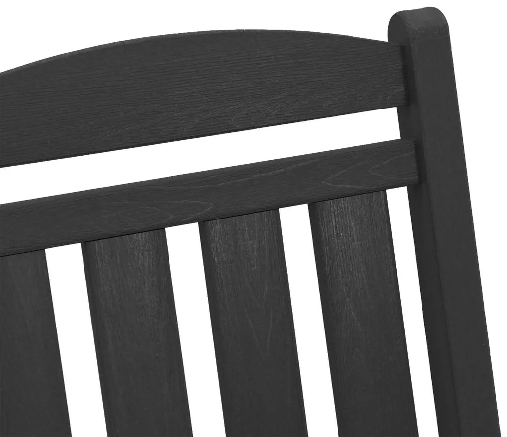 kertihintaszék 2 db Fekete 70x92x107.5 cm HDPE