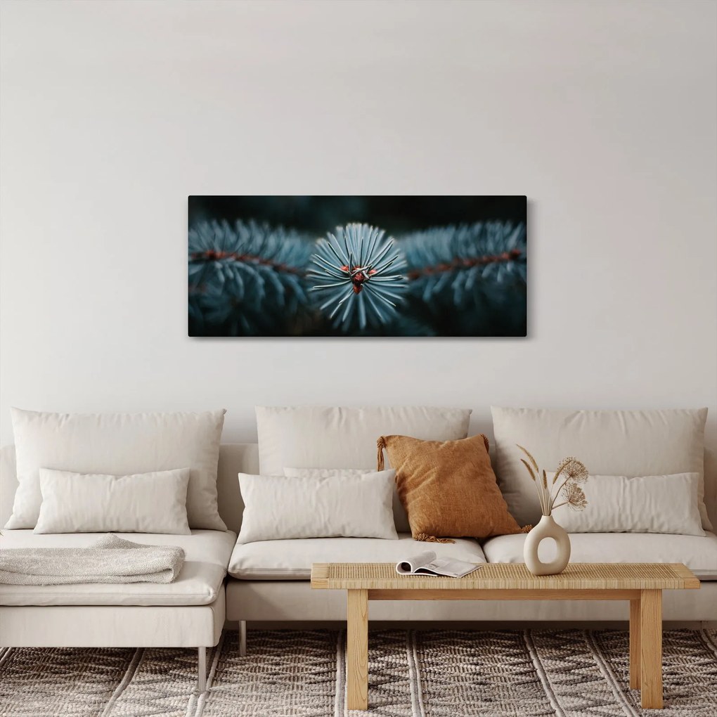 Egy tűlevelű fa gallyának képe (120x50 cm)