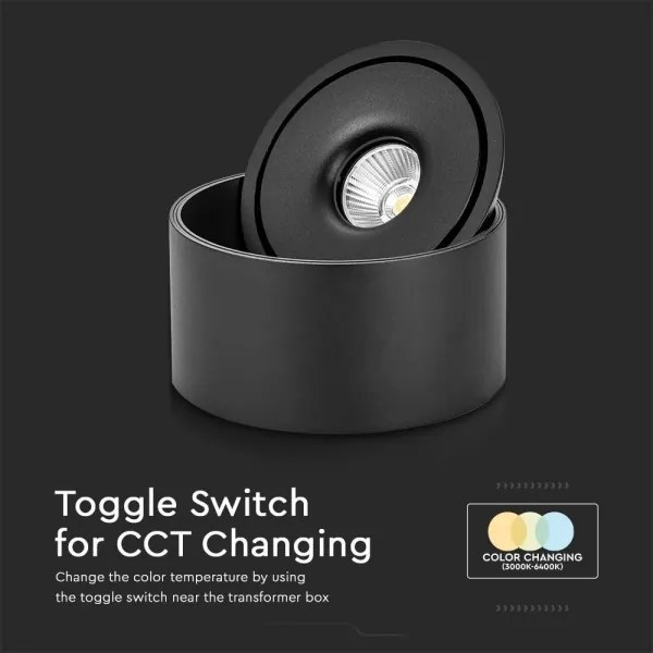 LED Spotlámpa LED/20W/230V 3000/4000/6400K fekete