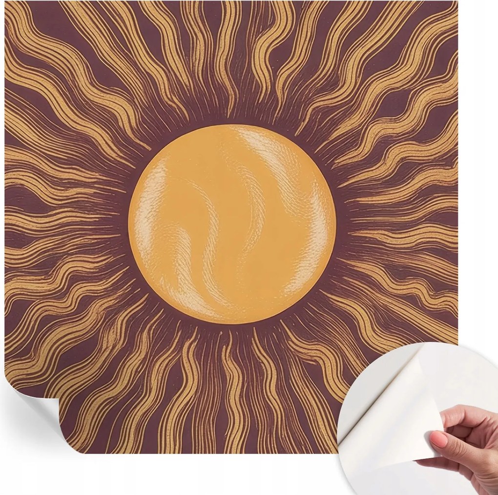 Divatos öntapadós fali tapéta Napsugarak 250x250 cm