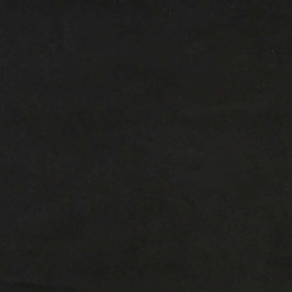 fekete L-alakú bársony kanapéágy 271x140x70 cm