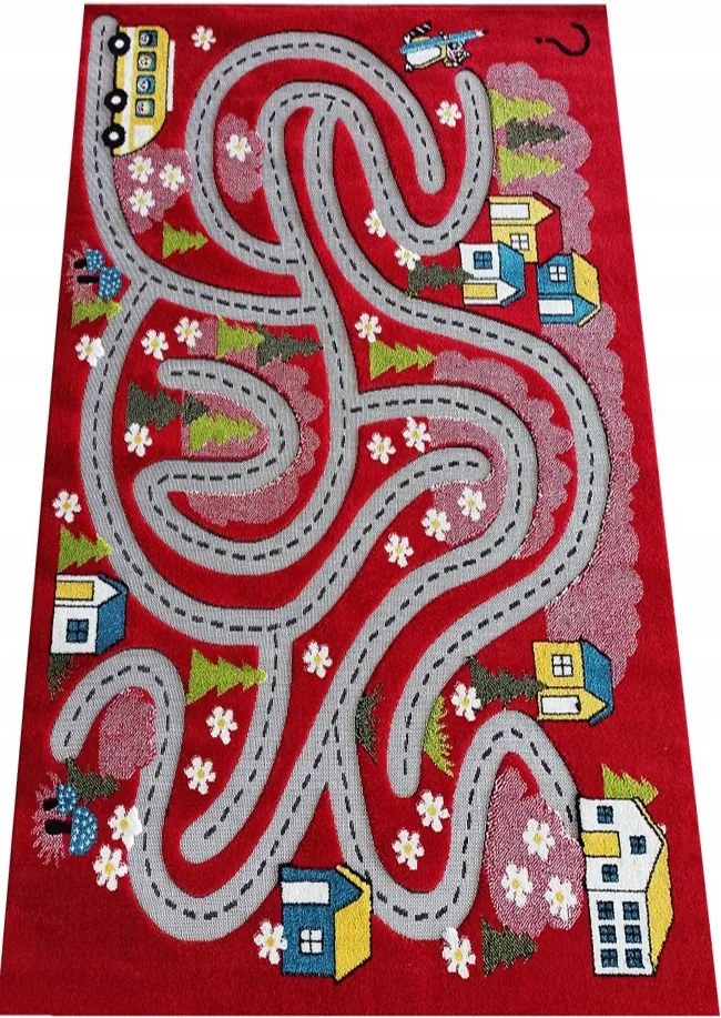 Gyerek darab szőnyeg Color kids 02 piros 100x150