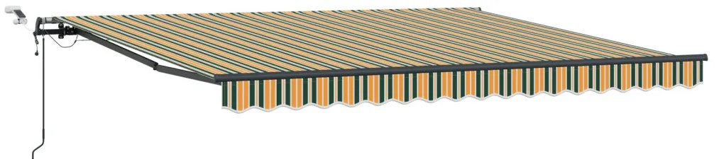 Automata Behúzható Napellenző LED Zöld és Sárga 400x300 cm