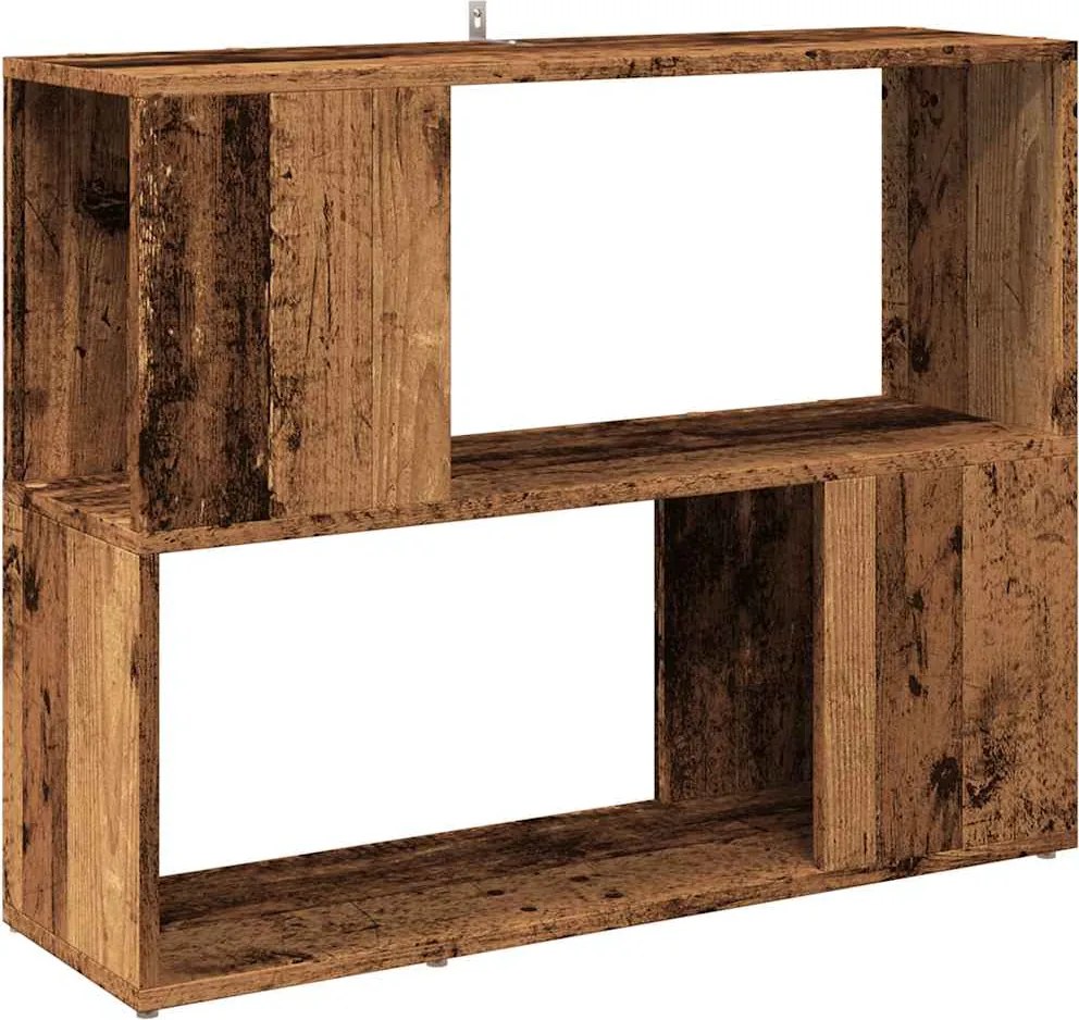vidaXL antik fa színű térelválasztó könyvszekrény 80x24x63 cm