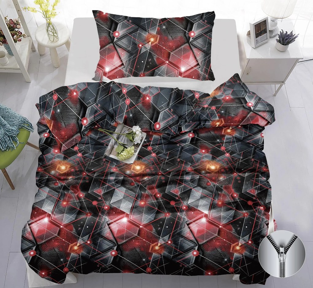 Pamut ágynemű LUMIRON szürke Ágyneműhuzat mérete: 70 x 90 cm | 140 x 200 cm