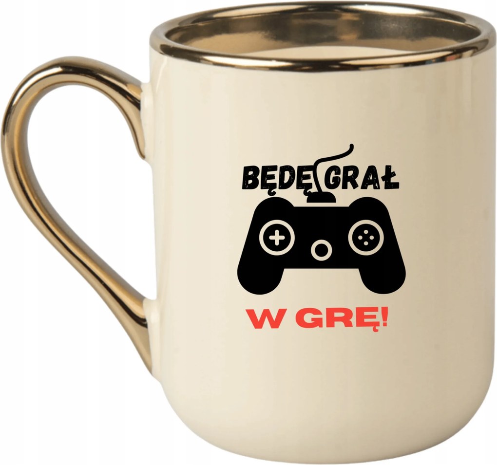Bögre Elegáns Bézs Arany Rant Vicces Ajándék Játékosnak Játszom