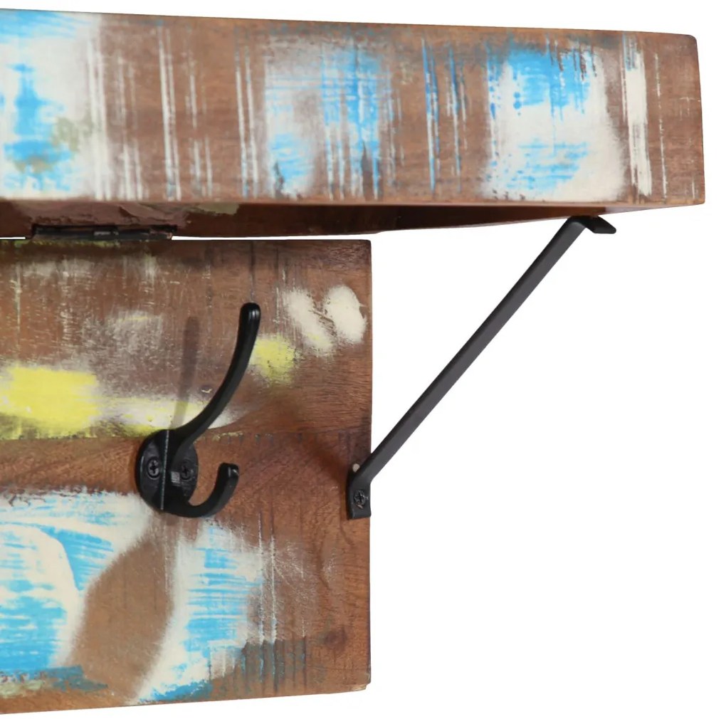 Fogas polcokkal Barna 73 x 19 x 23 cm Tömör újrahasznosított fa