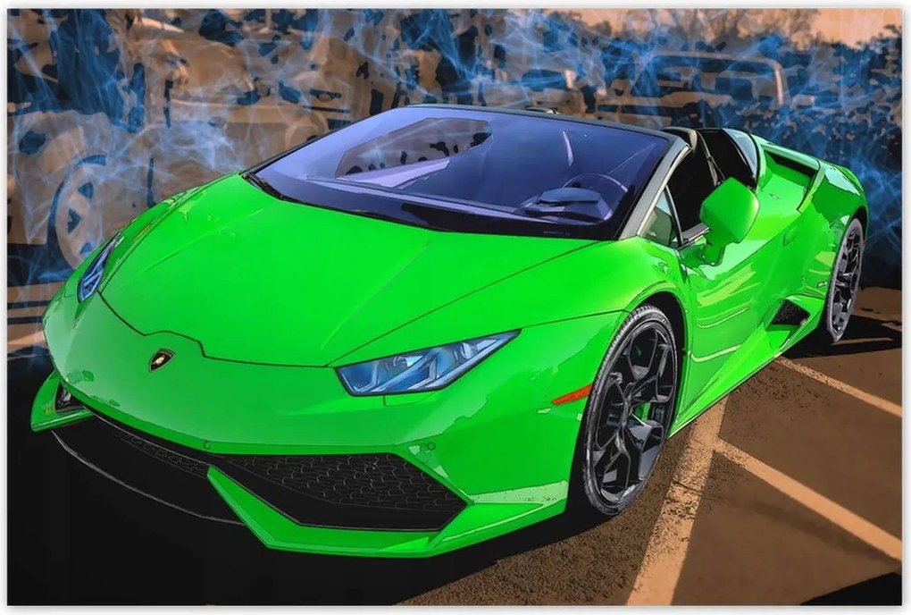 Poszterek 120x80 Zöld sportautó