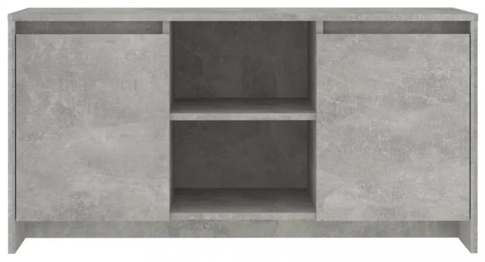 betonszürke szerelt fa TV-szekrény 100 x 35 x 55 cm