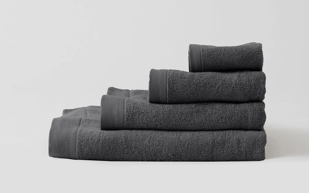 Hop pamut törölköző, sötétszürke 50x100