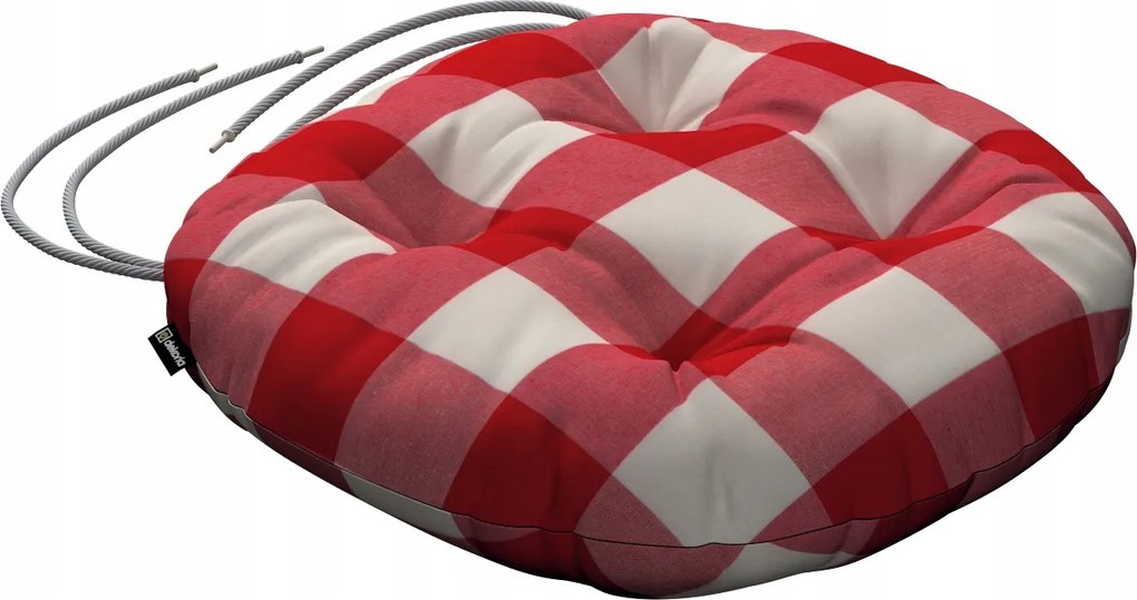 Adam székpárna 37x8 piros-fehér kockás (5,5x5,5cm)