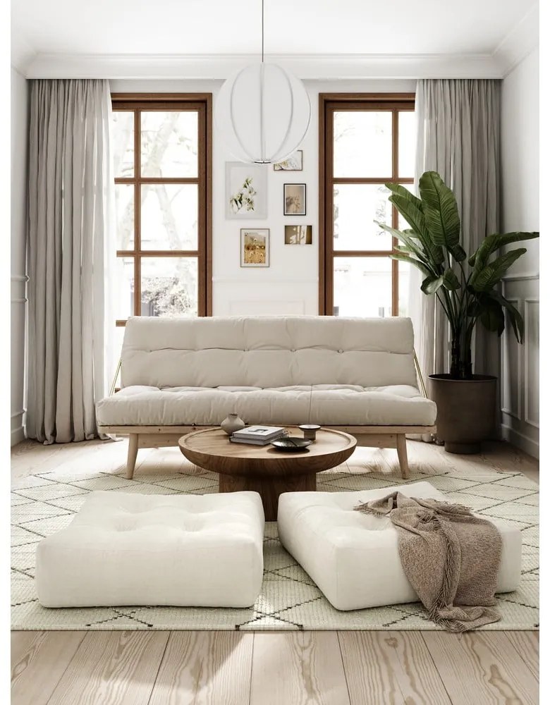 Mustársárga kinyitható kanapé 190 cm Folk – Karup Design