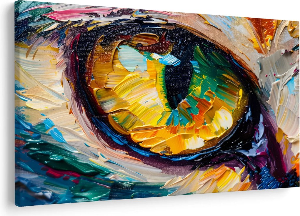 Kép - Macskaszem festmény (90x60 cm)