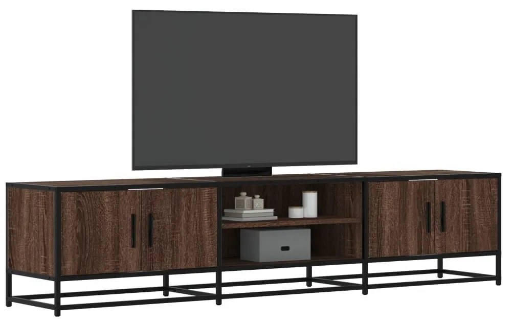 barna tölgy színű szerelt fa TV-szekrény 180 x 35 x 41 cm