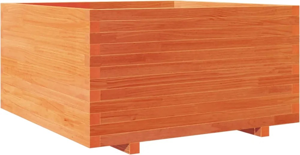 vidaXL viaszbarna tömör fenyőfa kerti virágláda 90 x 90 x 49,5 cm
