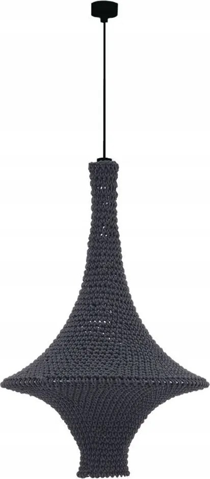 Horgolt fekete pamut függőlámpa Alda L 5113 Antigo