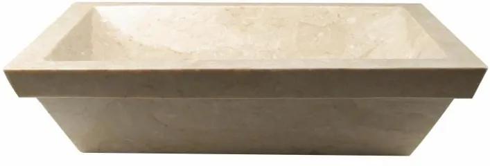 Mosdókagyló természetes kőből BERGAMO - márvány