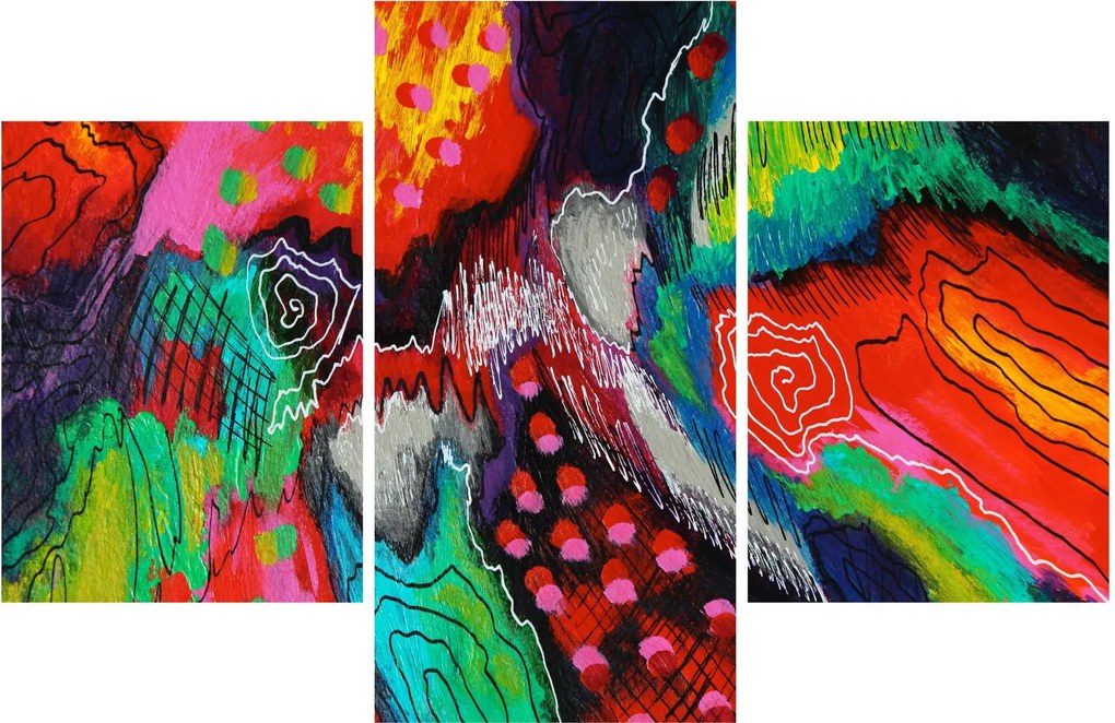Absztrakt kép - színek (90x60 cm)