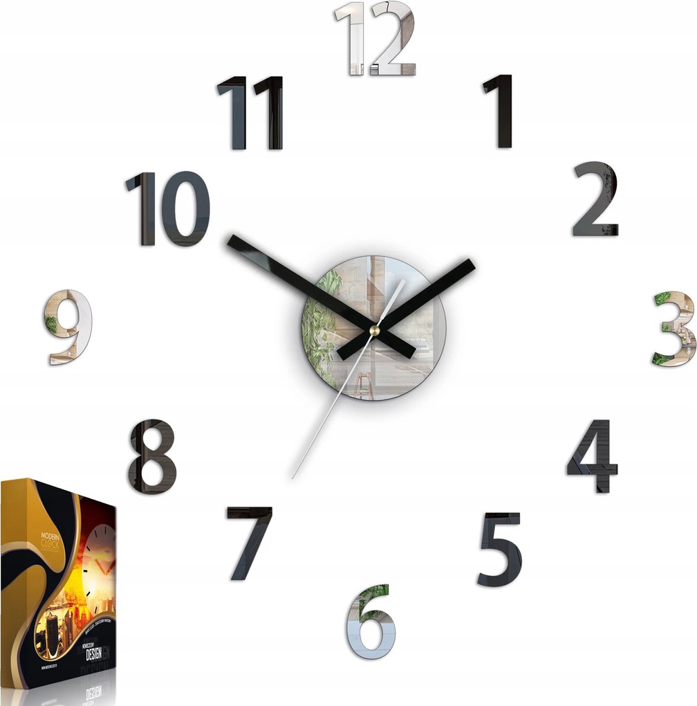 Modern stílusú falióra Akril doboz Kerek Kvarc