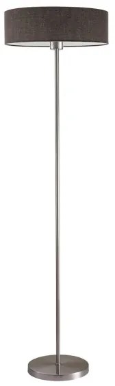 LED állólámpa TUNJA 1xE27/20W/230V, átmérő 38 cm, matt króm/barna