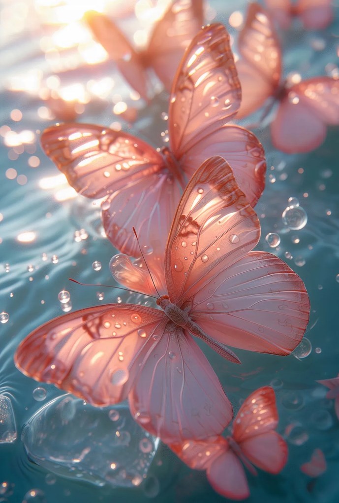 Poszter 67,5x100cm Fényes pillangók