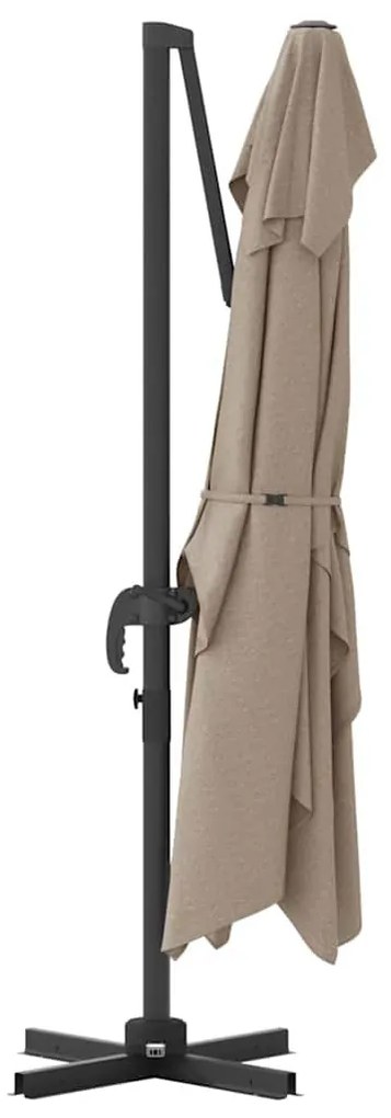 Cantilever Roma Napernyő Taupe és Fekete 352 x 251 x 260 cm