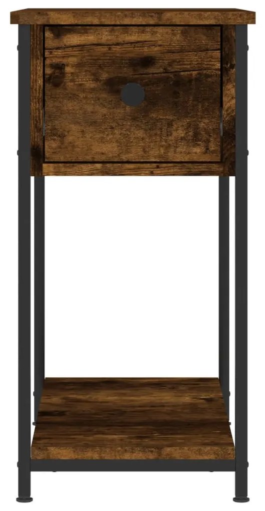 Füstös tölgy színű szerelt fa éjjeliszekrény 30x60x60 cm