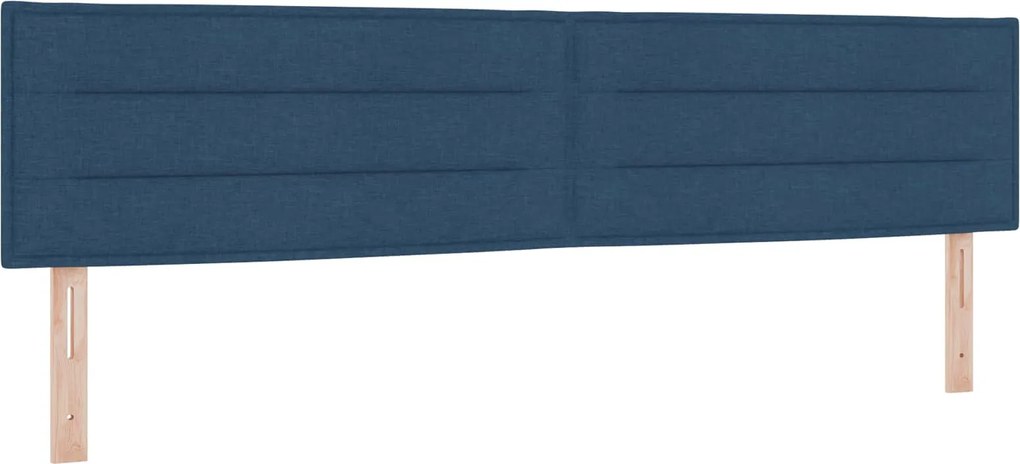 vidaXL LED ágytámla LED -es lámpákkal Kék 200 cm Poliészter