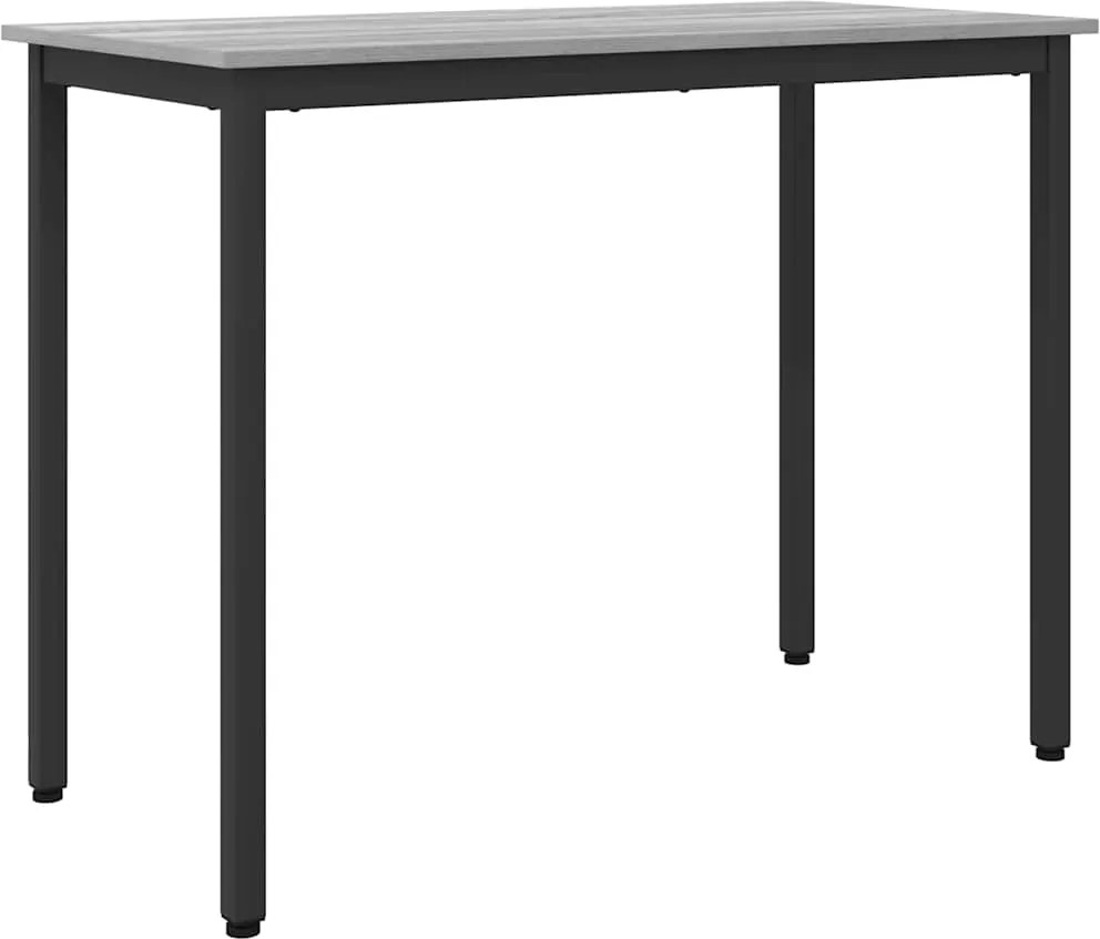 vidaXL asztal Szürke Sonoma 100 x 50 x 76,5 cm Műszaki fa és acél