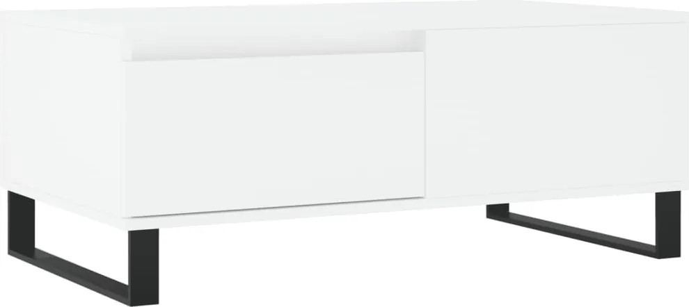 vidaXL fehér szerelt fa dohányzóasztal 90 x 50 x 36,5 cm