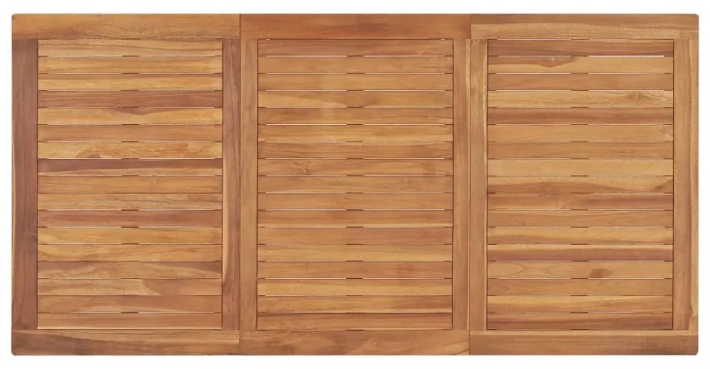 5 részes tömör tíkfa kerti étkezőgarnitúra 160 x 80 cm