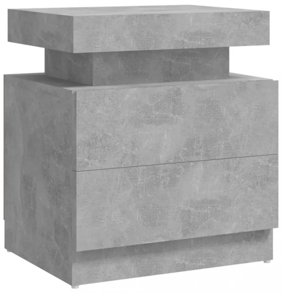 betonszürke szerelt fa éjjeliszekrény 45 x 35 x 52 cm