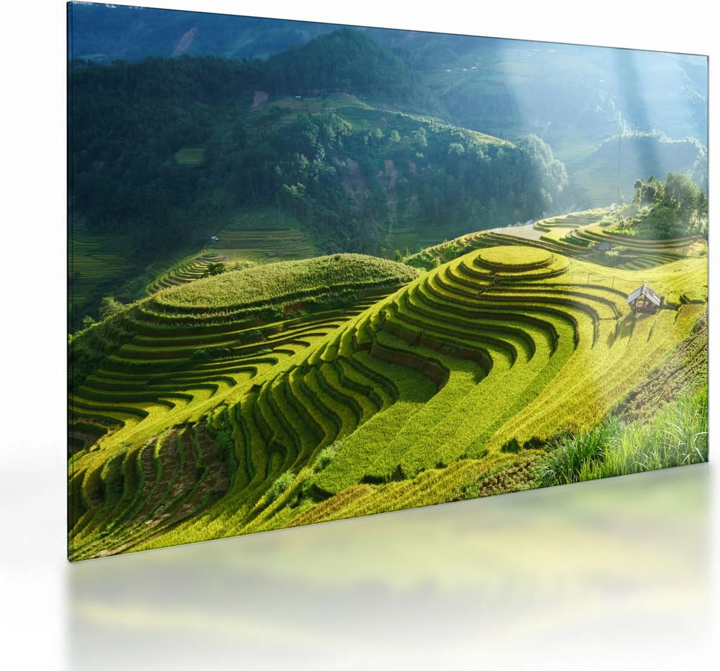 Üveg kép - Rice Terraces koncert (70x50 cm)
