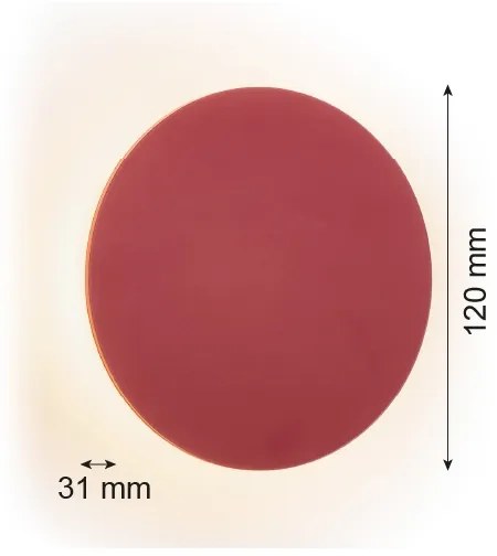 Argon 8320 - LED Fali lámpa OREGON PLUS LED/3W/230V 3000K 12 cm piros