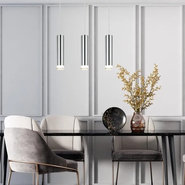 Csillár zsinóron ARMIN 3xGU10/10W/230V fényezett króm