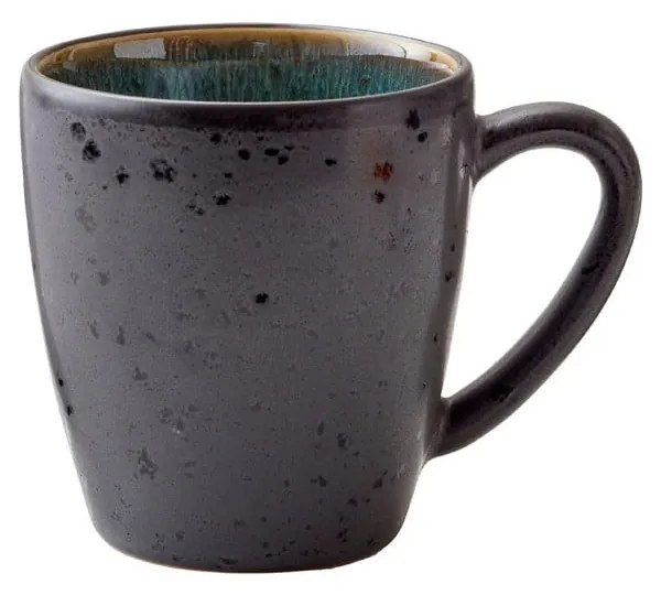 Mensa fekete-zöld agyagkerámia bögre, 190 ml - Bitz