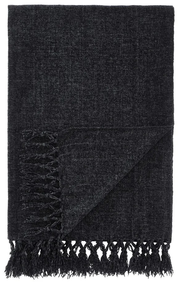 Fekete zsenília takaró 130x170 cm Wilson – Catherine Lansfield