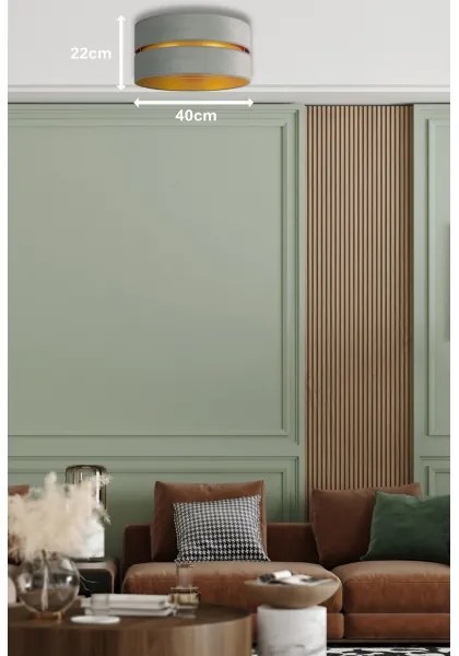 Duolla - Mennyezeti lámpa DUO 1xE27/15W/230V átm. 40 cm világoszöld/arany