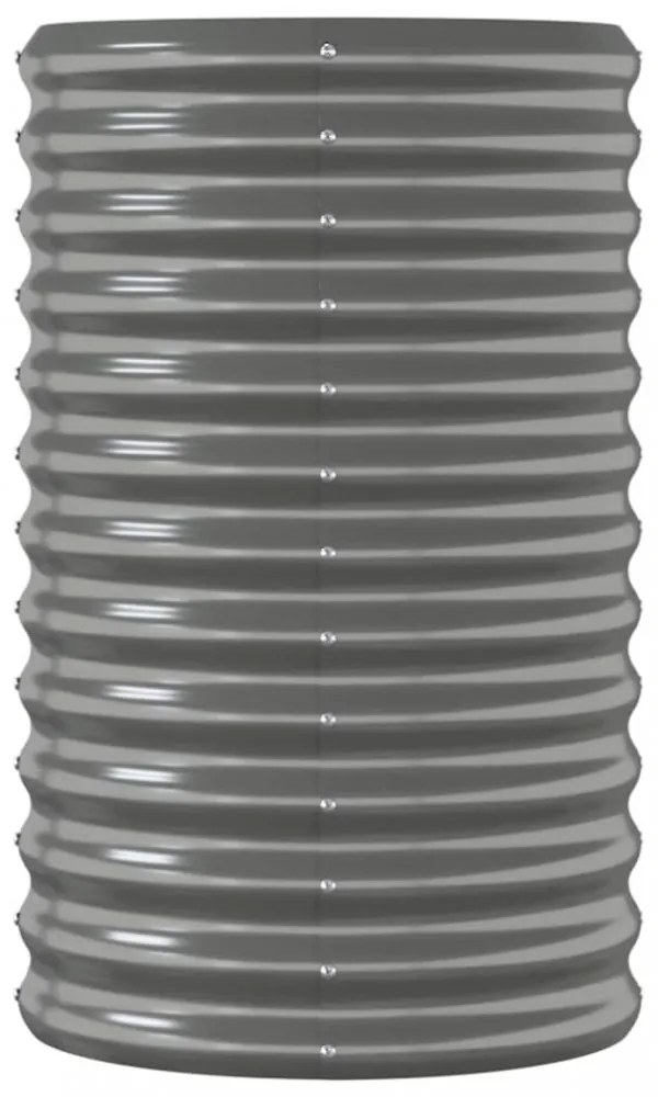 szürke horganyzott acél kerti magaságyás 114x40x68 cm