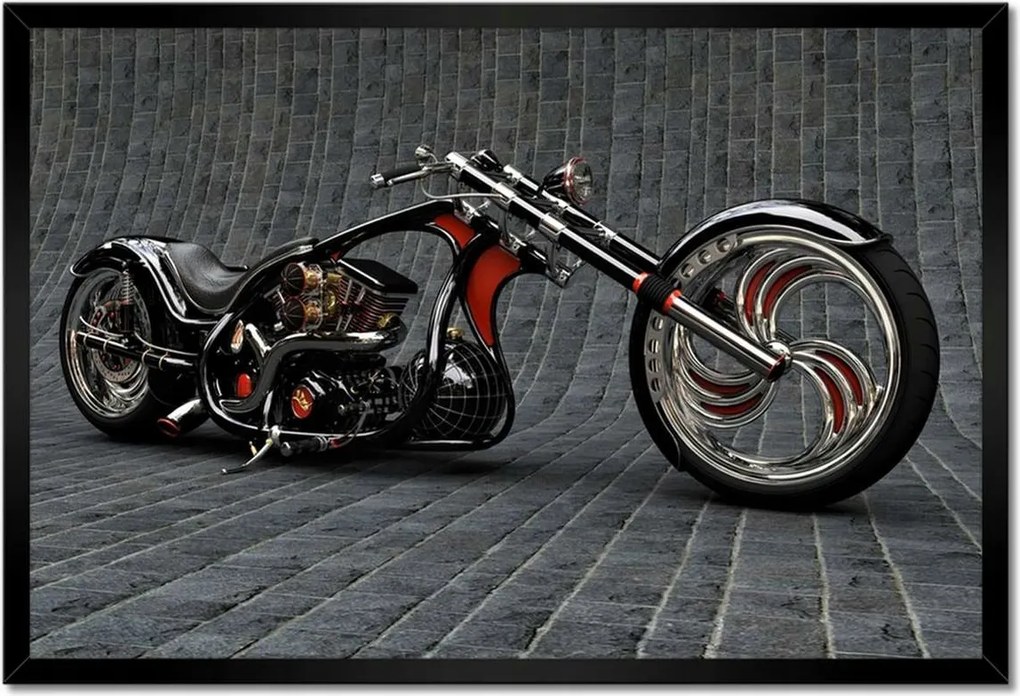 Poszterek keretben 60x40 Chopper Motorkerékpár Motor