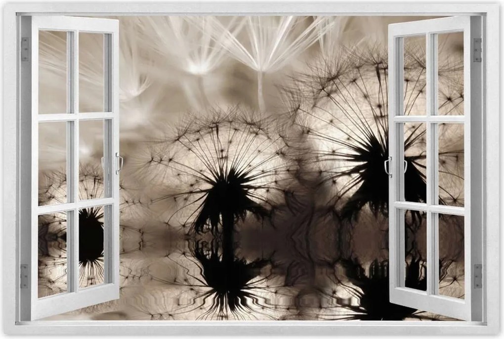 Poszterek 60x40 Pitypangok szépia papírsárkányok