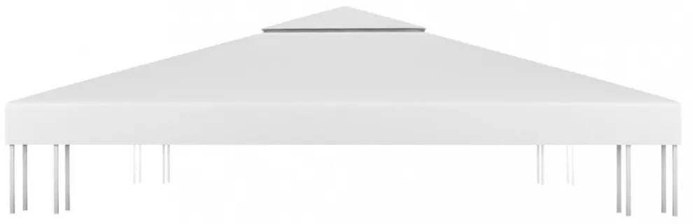 fehér kétszintes pavilon-tetőponyva 310 g/m² 4 x 3 m